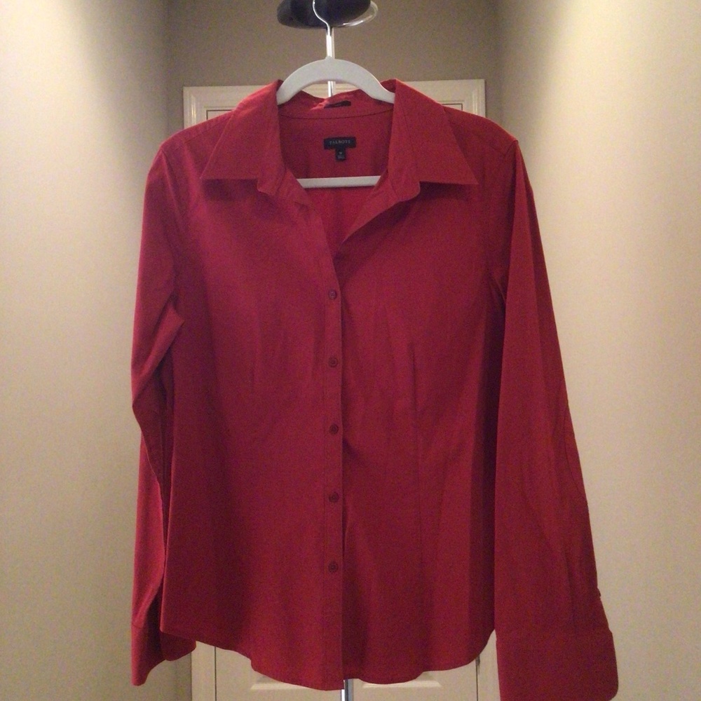 Talbots (16) red blouse